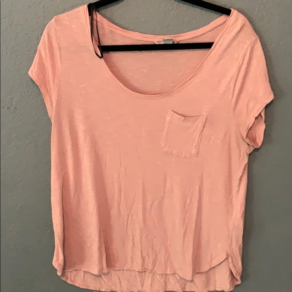 Blush pink pocket tee